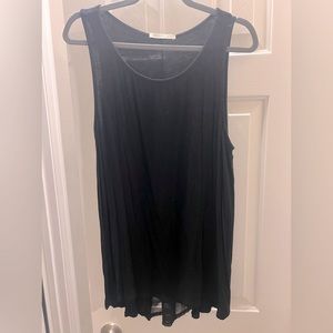 Shanley black sleeveless top with a sheer v-shape in the back. Size XL